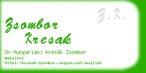 zsombor kresak business card