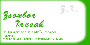 zsombor kresak business card